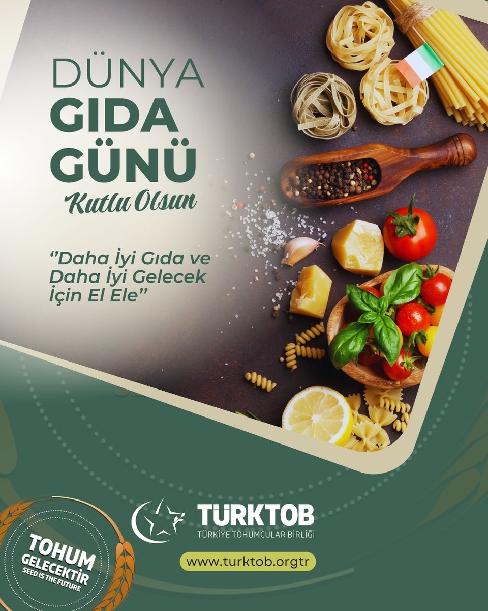 🌍 “Daha İyi Gıda ve Daha İyi Gelecek İçin El Ele”

🌱 Bir tohumun toprağa düşmesiyle başlar her şey…
Sağlıklı gıdanın, bereketli sofraların, sürdürülebilir bir dünyanın temeli o küçücük yaşam kaynağıdır.