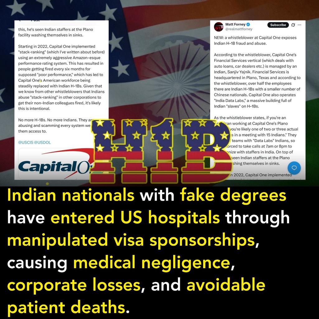 LabDiscourse's tweet image. The U.S. #healthcare crisis deepens as fake Indian doctors flood hospitals under H-1B loopholes. Time to question the system that values cheap labor over real lives.
#كاريزما76
#H1BScam #USHealthcare #IndiaExposed #PakistanForTruth