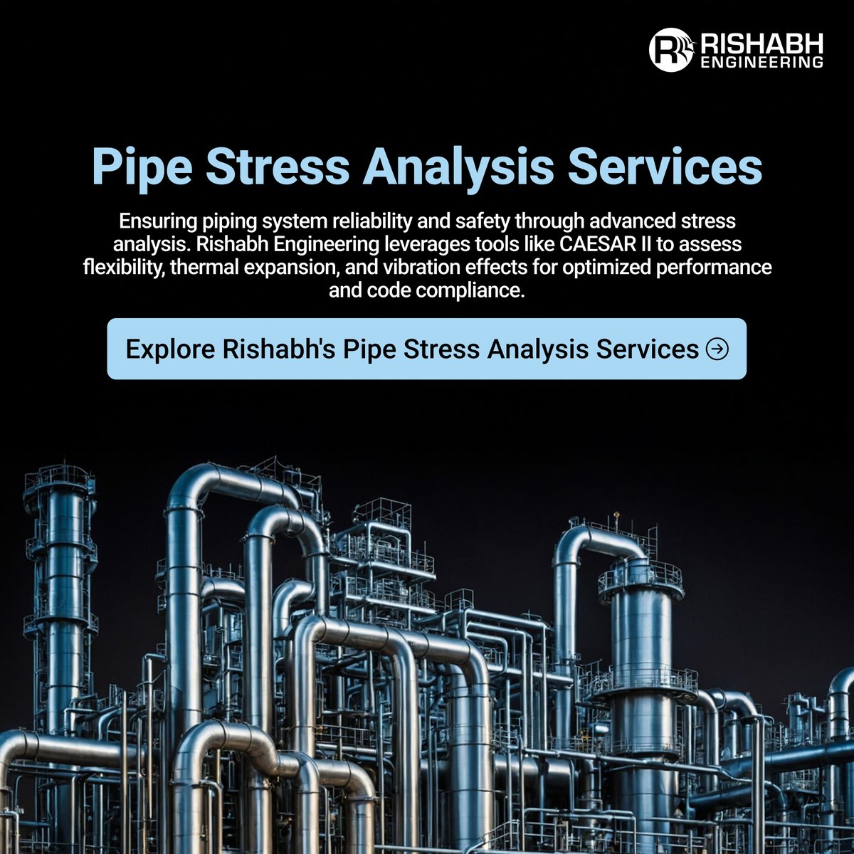 RishabhEng's tweet image. Optimize your plant’s piping performance with expert stress analysis!

Rishabh Engineering ensures system integrity, safety, and compliance with global standards.

Explore More: rishabheng.com/pipe-stress-an…

#PipeStressAnalysis #EngineeringExcellence #RishabhEngineering