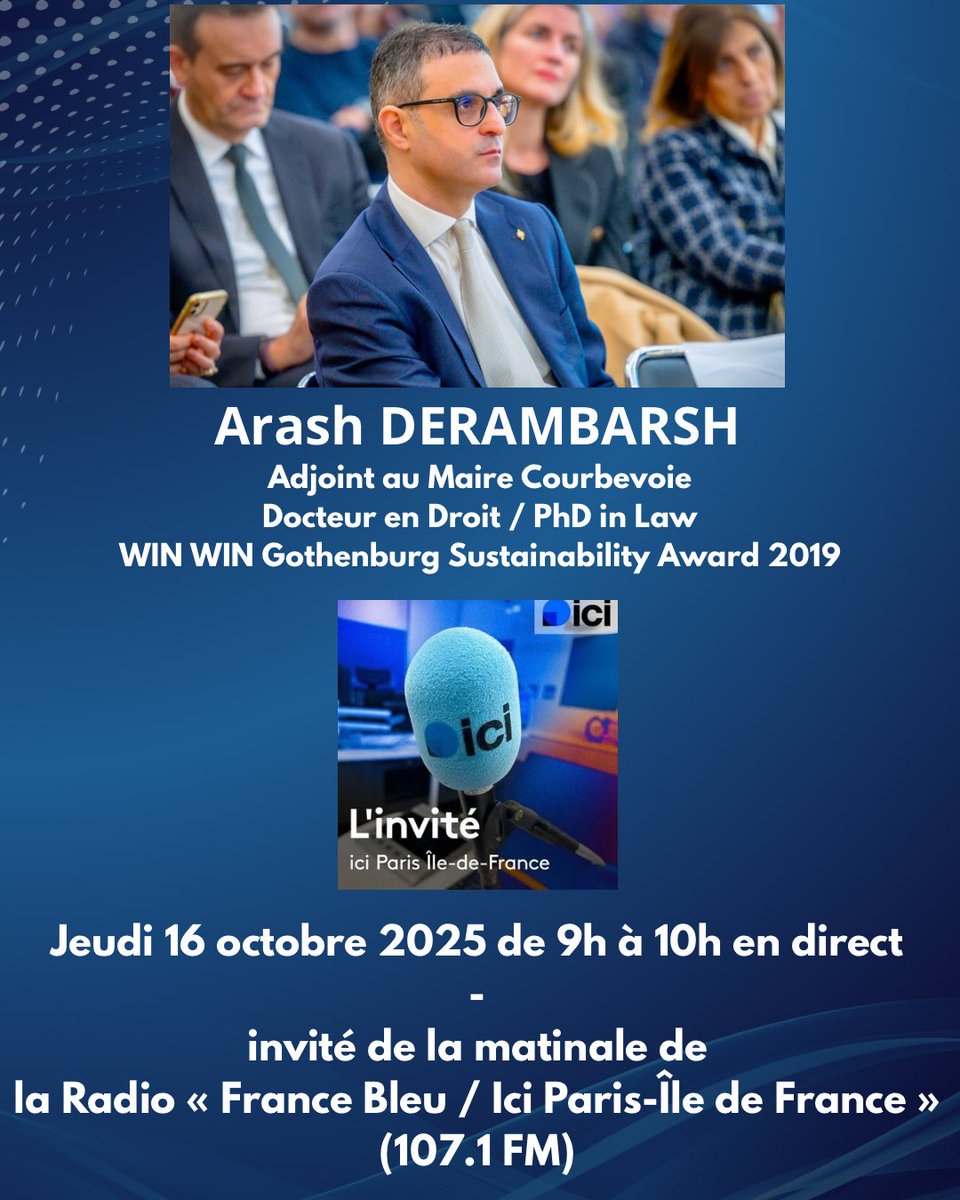 📻🎙️ Journée mondiale de l’alimentation #WorldFoodDay 
<a href="/Arash/">Arash Derambarsh 🇫🇷🇪🇺🌳 PhD in Law</a> Derambarsh sera en direct de Rome au siège de la <a href="/FAO/">Food and Agriculture Organization</a> pour une interview avec <a href="/iciparisidf/">ICI Paris Île-de-France</a> &amp; <a href="/CorentineFeltz/">corentine feltz</a> à 9h

<a href="/FAOclimate/">FAO Climate Change & Biodiversity</a> <a href="/FAOKnowledge/">FAO Knowledge</a> <a href="/FAOstatistics/">FAO Statistics</a> <a href="/FAOForestry/">FAO Forestry</a> <a href="/FAOenFrancais/">FAO en français</a> <a href="/FAOWestAfrica/">FAO West Africa</a> <a href="/FaoTchad/">FAO au Tchad</a> <a href="/InfoFAO/">FAO-ON</a>