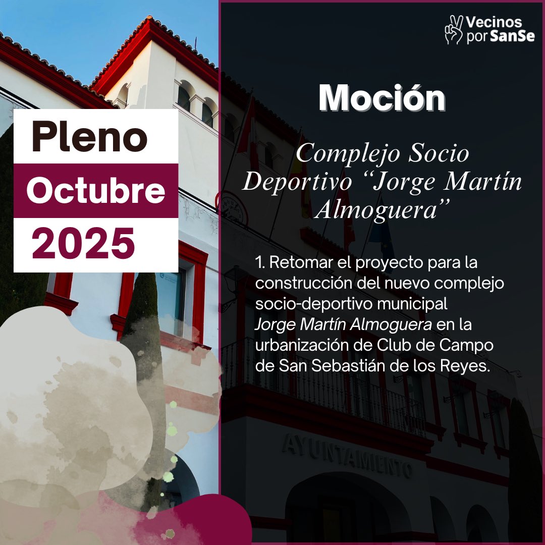 ¡Buenos días, #SanSe!

Hoy es día de #PlenoSanSe 🏛️

🏍️🏁 Esta es nuestra #Moción👇🏻

💻 Sigue el #Pleno en directo 👉🏻 canalnorte.org/directo
