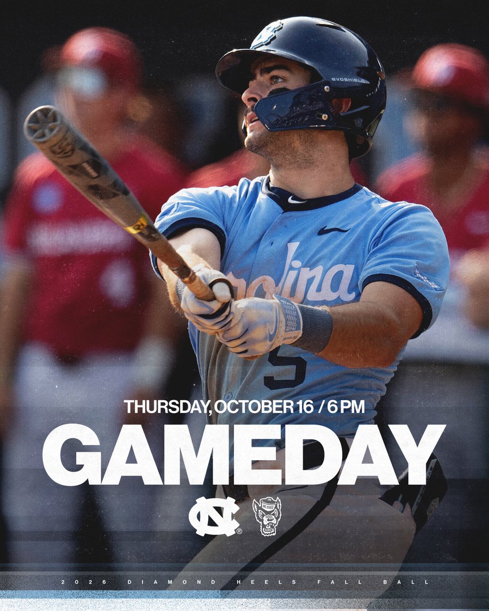 DiamondHeels's tweet image. Let the fall ball battle begin!
🆚 NC State
🕕 6 PM
🏟 DBAP
🎧 goHeels.com
🎟 linktr.ee/diamondheels
#GoHeels