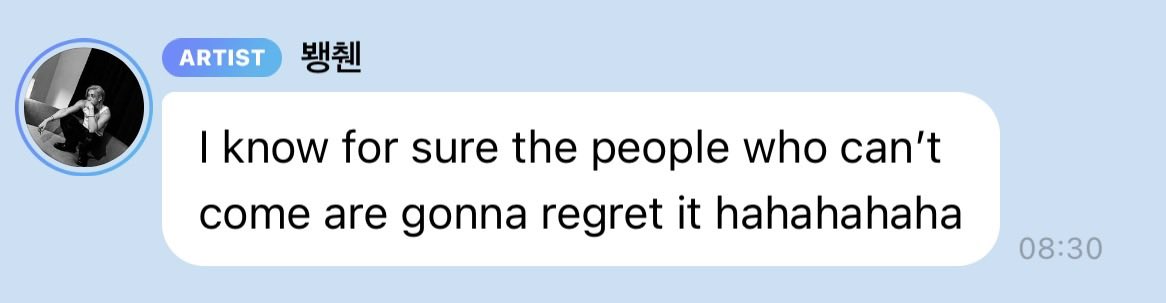 okay Chan twist the knife a little more 😭