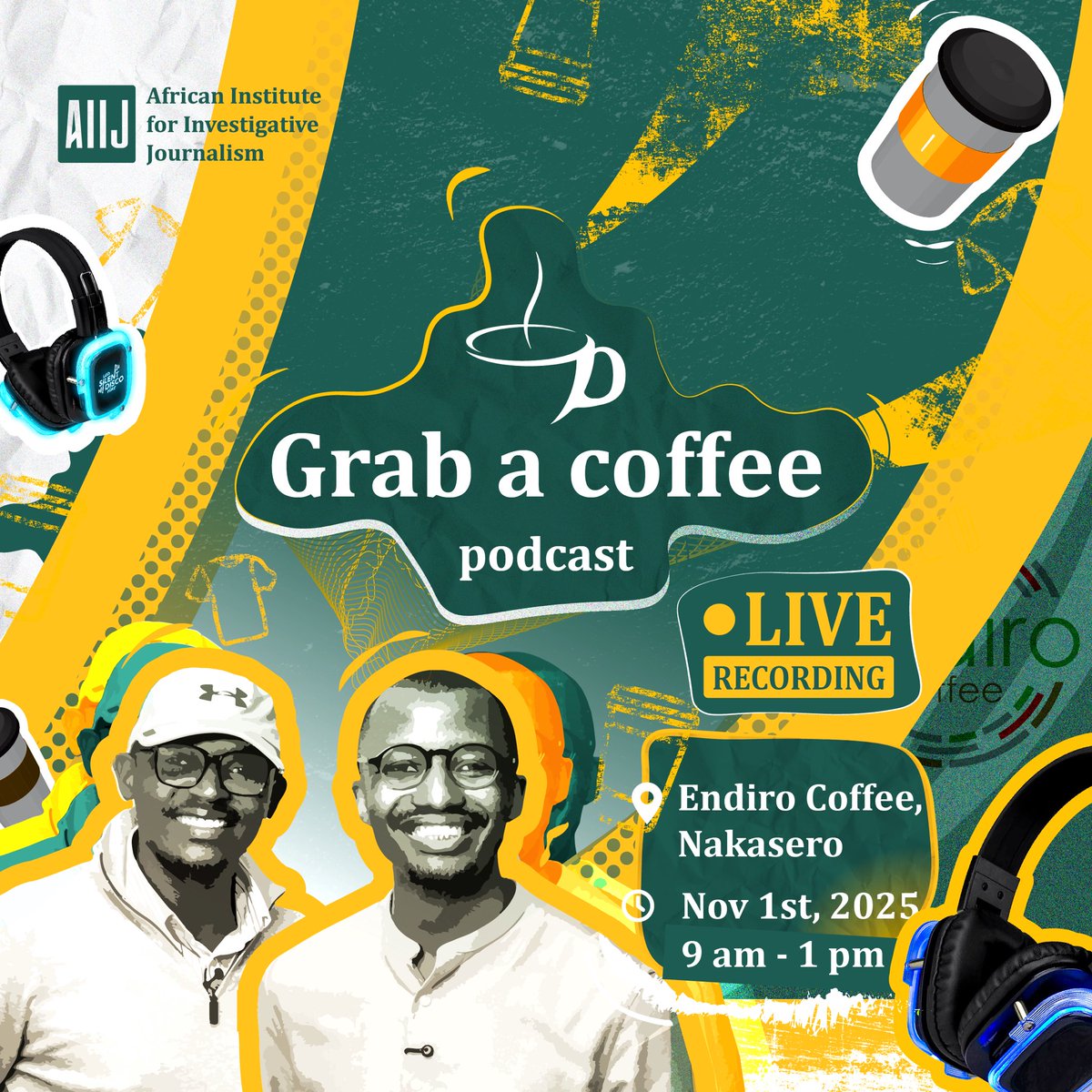 We are back for the 2nd Edition of Grab A Coffee LIVE ! Don’t miss out on a whole new set of guests and insightful conversations. Limited tickets are available. Get yours now via 👇👇

quicket.co.ug/events/320704-… .

#grabacoffeepodacst #livesessions #podcastuganda