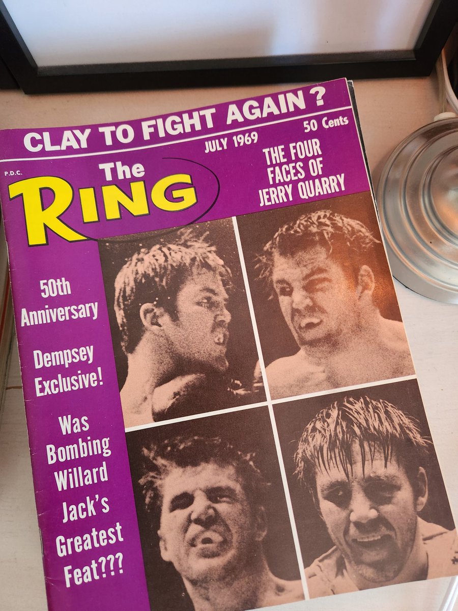 #MySportsMagazine 
<a href="/ringmagazine/">Ring Magazine</a> 
July 1969
Clay to Fight Again ?
50th Anniversary
The Four Faces of Jerry Quarry

#Boxing #Magazines