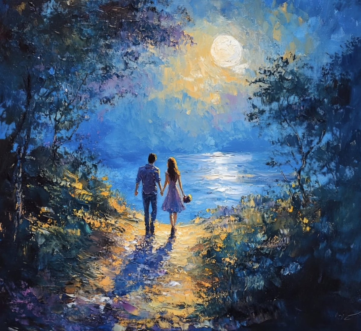 ¡MUY BUENOS DÍAS!

La Pintura de los días por <a href="/Mulagros7/">Milagros</a>  Mila Soyyo y <a href="/ascenmoyu/">Ascensión</a>   Ascensión. Hoy, "Paseo de los enamorados a la luz de la luna"

lapaseata.net/2025/10/16/hoy…

Desde vuestra revista digital #LaPaseata  os deseamos que tengáis un maravilloso jueves. Hay un título de