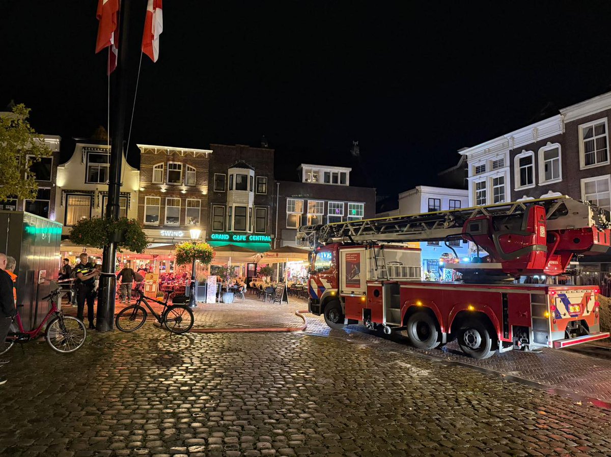 Brand bij Café Central aan Markt snel onder controle