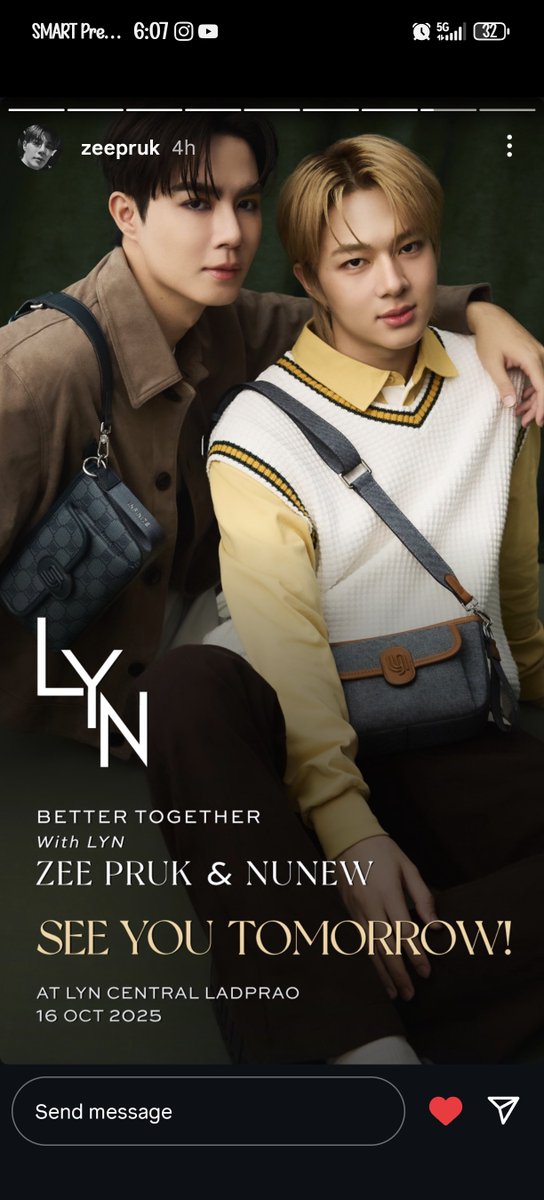 MelRam_01's tweet image. Tomorrow has come today! Really glad that ZNN are both coming for LYN😍
May today's event be full of fin enjoyment!
#LYNXZeeNuNew
#ZeeNuNew