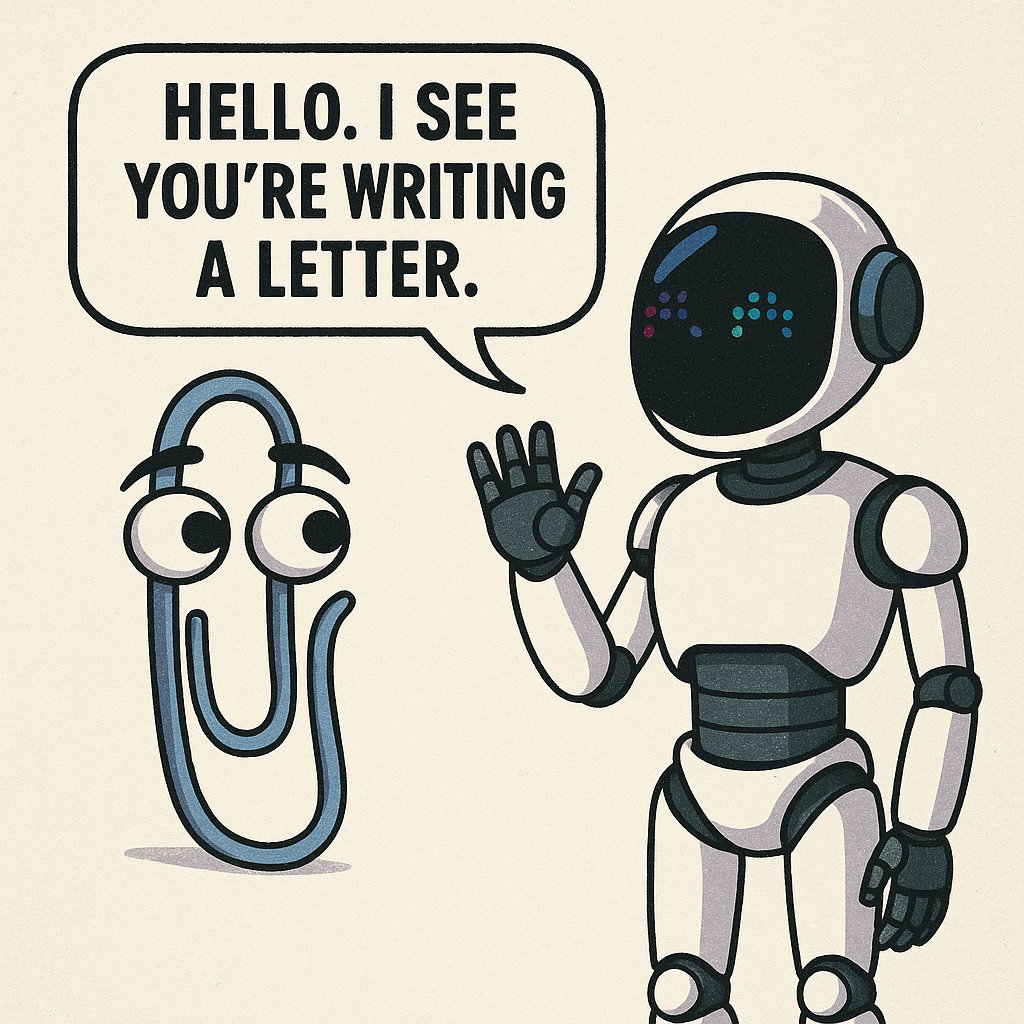perolahammar's tweet image. Is ‘AI prompting’ actually a solid future career… or just the modern version of learning how to talk to Clippy?

#AIHumor #Clippy #AIMemes #TechLife
