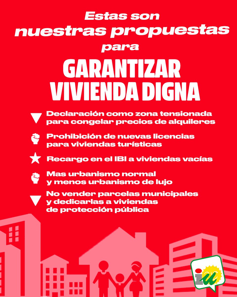 🔥 ¡La vivienda no es un negocio, es un derecho!
✊ Congelar alquileres
✊ Más vivienda pública
✊ Menos urbanismo de lujo
🏘️ La ciudad que merecemos se construye con justicia social.
#ViviendaDigna #DerechoALaVivienda #JusticiaSocial