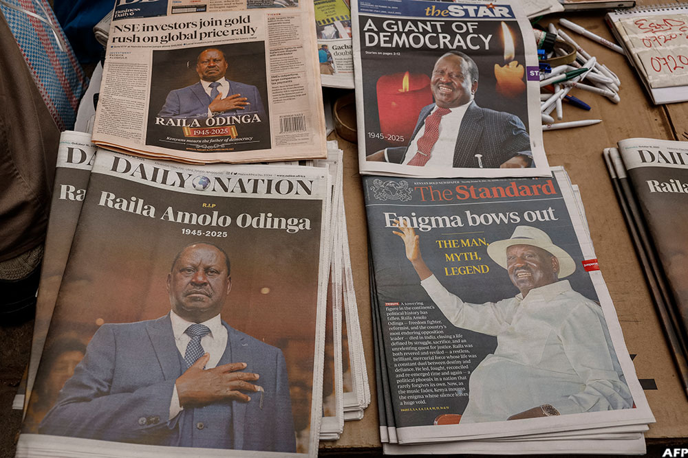 🕯️ 1945 - 2025

'A GIANT OF DEMOCRACY'

'THE MAN, MYTH, LEGEND'

'A FREEDOM FIGHTER'

An outpouring of tributes continue to flow for #Kenya's former prime minister Raila Odinga — a man admired both in Kenya and beyond.

#VisionUpdates