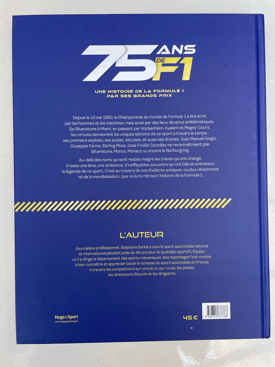 erikbielderman's tweet image. L’ami @stefbarbe voit grand, l’ancien de la rubrique auto de @lequipe vient de sortir un livre géant (28x35 cm) pour célébrer les 75 ans de la Formule 1. @f1
Un cadeau de Noël 🎅🏼 pour passionnés ayant une grande bibliothèque.