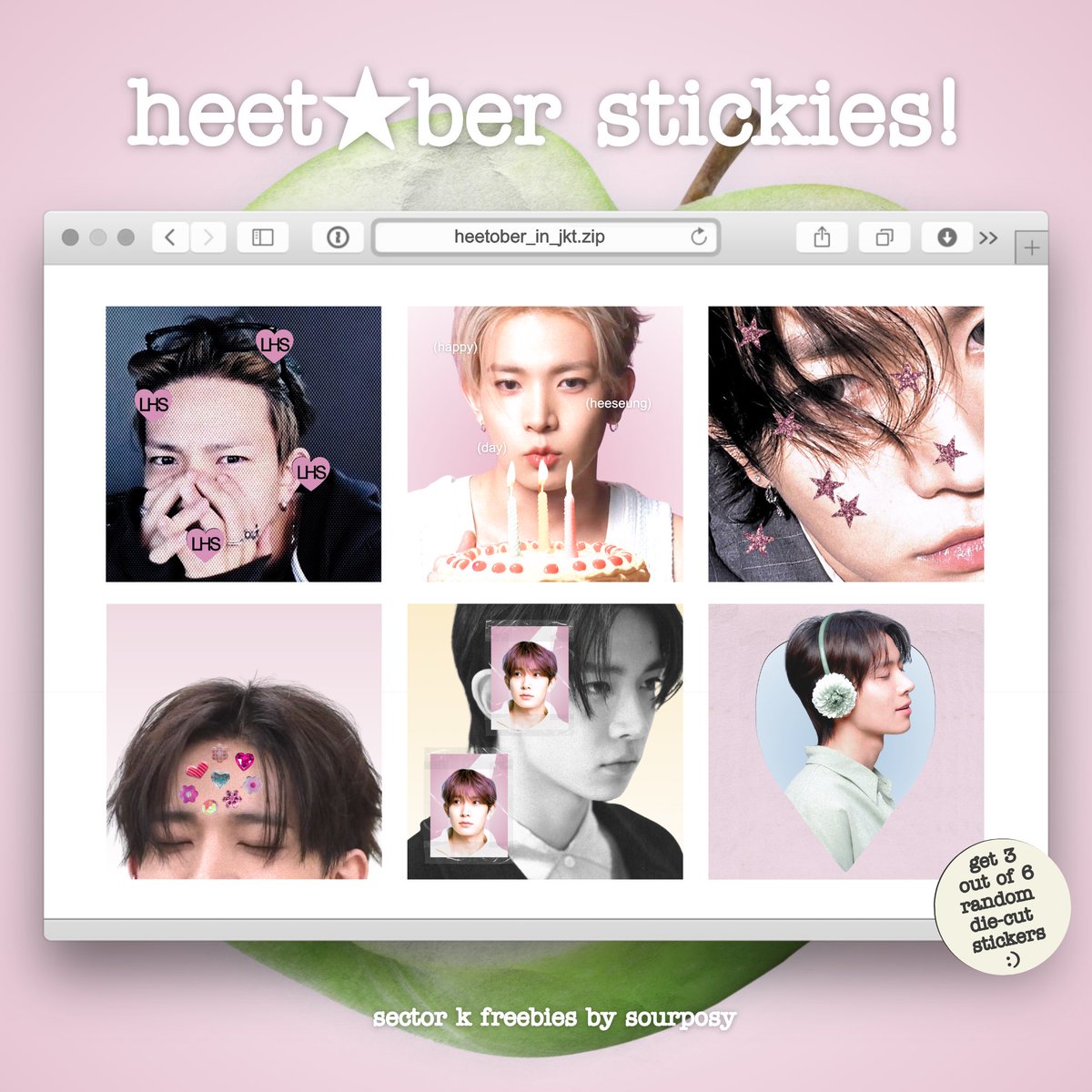 sourposy's tweet image. heet★ber stickies! 
sector k in jkt freebies by sourposy 

🍏 rt &amp;amp; like this post
🍏 find me there! first come first serve!

★ only available @ day 2 ★ 

see you there, engenes!