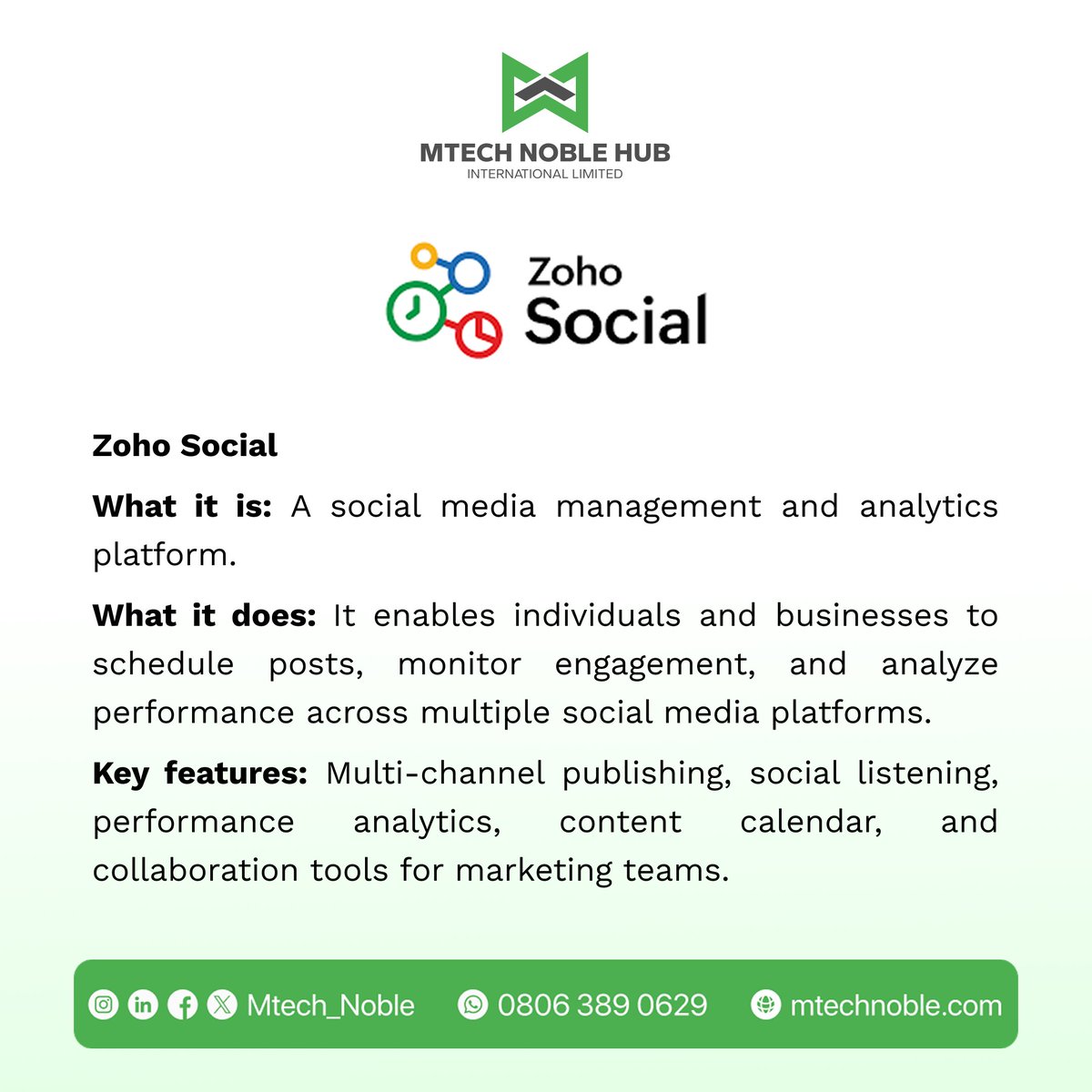 MtechNoble's tweet image. Manage social media the smart &amp;amp; halal way!
Zoho Social lets you plan, schedule &amp;amp; track posts from one dashboard. 

Try FREE 30-day trial: zurl.co/mf6I6 

#ZohoSocial #HalalTech #DigitalMarketing #mtechnoblehub