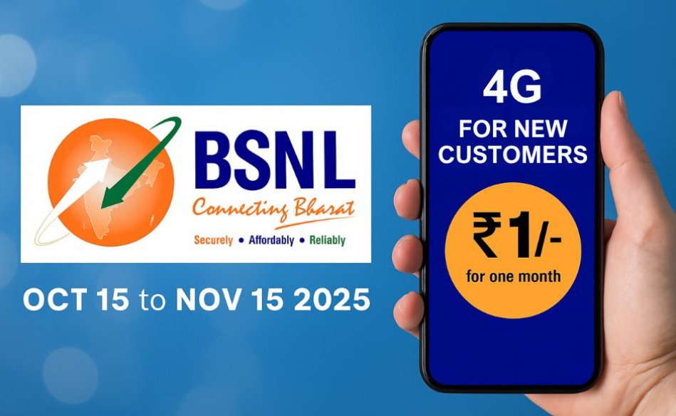 TechyBoostDeals's tweet image. 📱 BSNL Offer Alert! 💥

₹1 only for new users:
• 📞 Unlimited calls
• 🌐 2GB data/day
• ✉️ 100 SMS/day

⏳ Validity: 30 days
#BSNL #MobileOffer #DataDeal