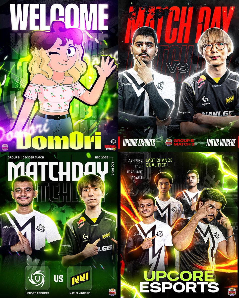 iam_edgarrr's tweet photo. Latest artworks I made for @upcoreEsports for the LCQ.
Had a blast working on these β really happy to be part of the Upcore journey!
Donβt ask me why everythingβs green π
π
π¬ DMs open for commissions!
#UpcoreEsports #RiseUp #Upcore #LCQ #BrawlStarsEsports #Design #esports https://t.co/7ohFAAb2tD