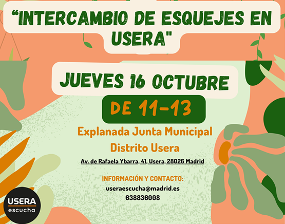 jmd_usera's tweet image. 📌Recuerda: Jornada de encuentro vecinal donde podrás intercambiar esquejes y jardinería sostenible
📍Hoy, jueves,16 de octubre;
De 11:00 a 13:00 h
👉Explanada de la Junta Municipal de Usera
Actividad gratuita y abierta a todas las edades
#UseraEscucha

👉informate.madrid.es/vn9gf