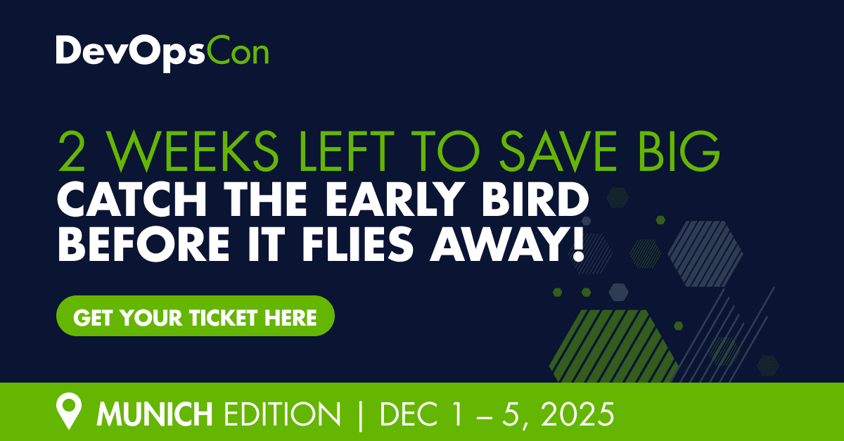 devops_con's tweet image. ⏳ 2 Weeks Left! Don’t miss your chance to save at DevOpsCon Munich.
✓ Save up to 390€
✓ Team discount available
✓ Exclusive access to the Platform Engineering Summit
Secure your spot now and level up your DevOps skills!
🔗 devopscon.io/munich/tickets…
#DevOpsCon #Munich…