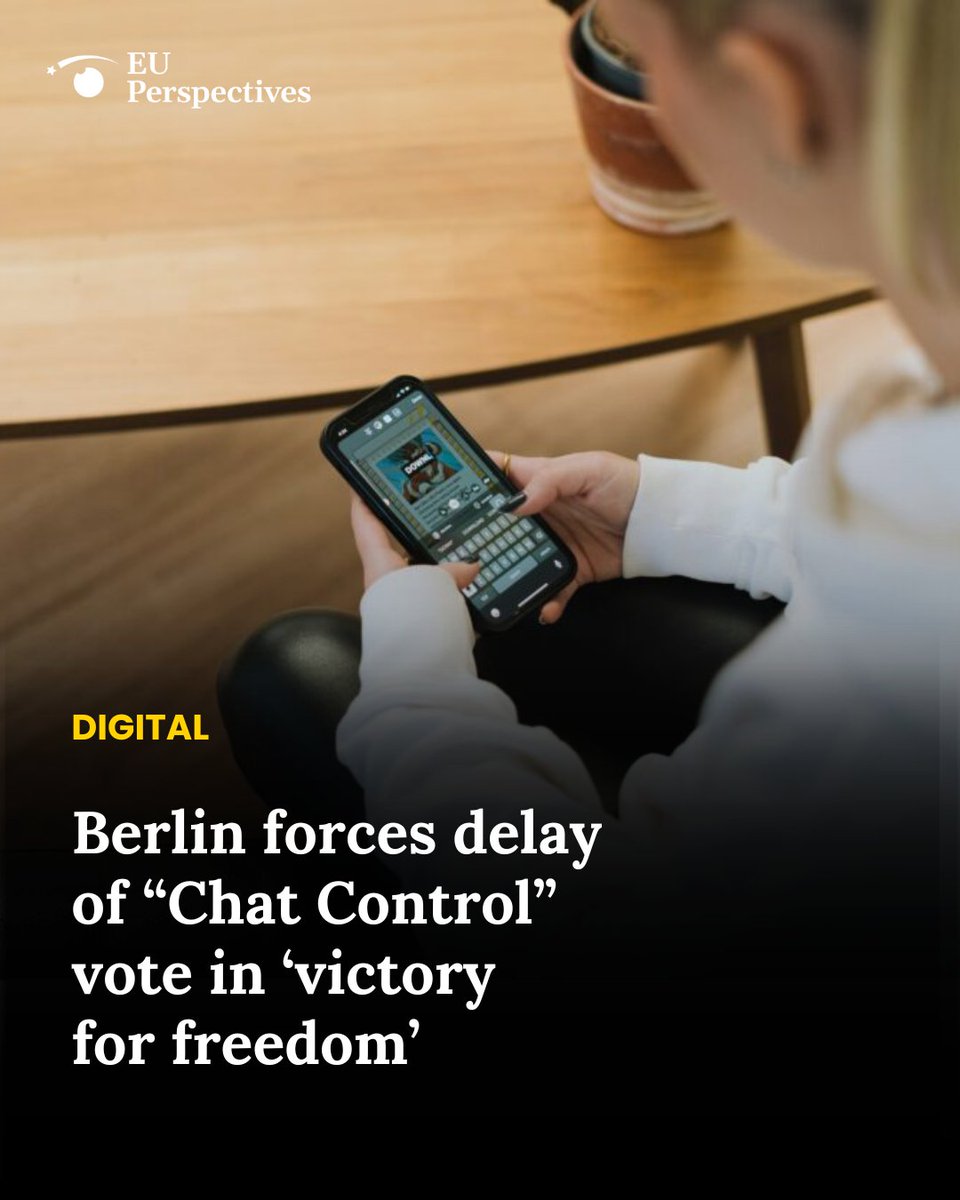 The long-awaited Council vote on the prevention of online child abuse, widely known as the "Chat Control" proposal, will take place on 6-7 December, instead of 14 October. The delay came after Germany formally joined the opposition, redirecting the political momentum. 

Read more