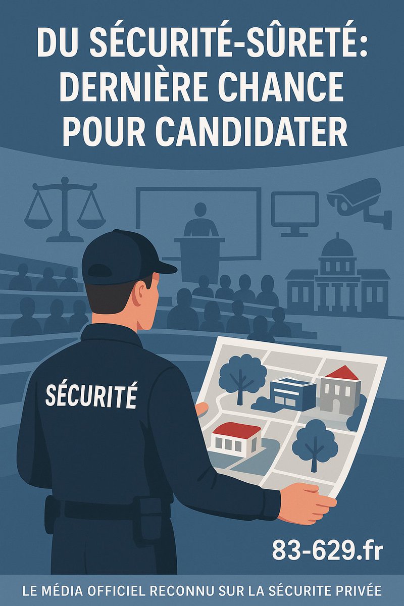 blog83629's tweet image. 🎓 Derniers jours pour rejoindre le DU « Gestion de la sécurité-sûreté » à l’Université Paris Cité ! Une formation pointue, compatible avec l’emploi, pour piloter la sécurité des espaces publics et privés. Démarrage en janvier 2026. 🚨📚 

#SecuritePrivee #SSIAP #CNAPS #Sureté…