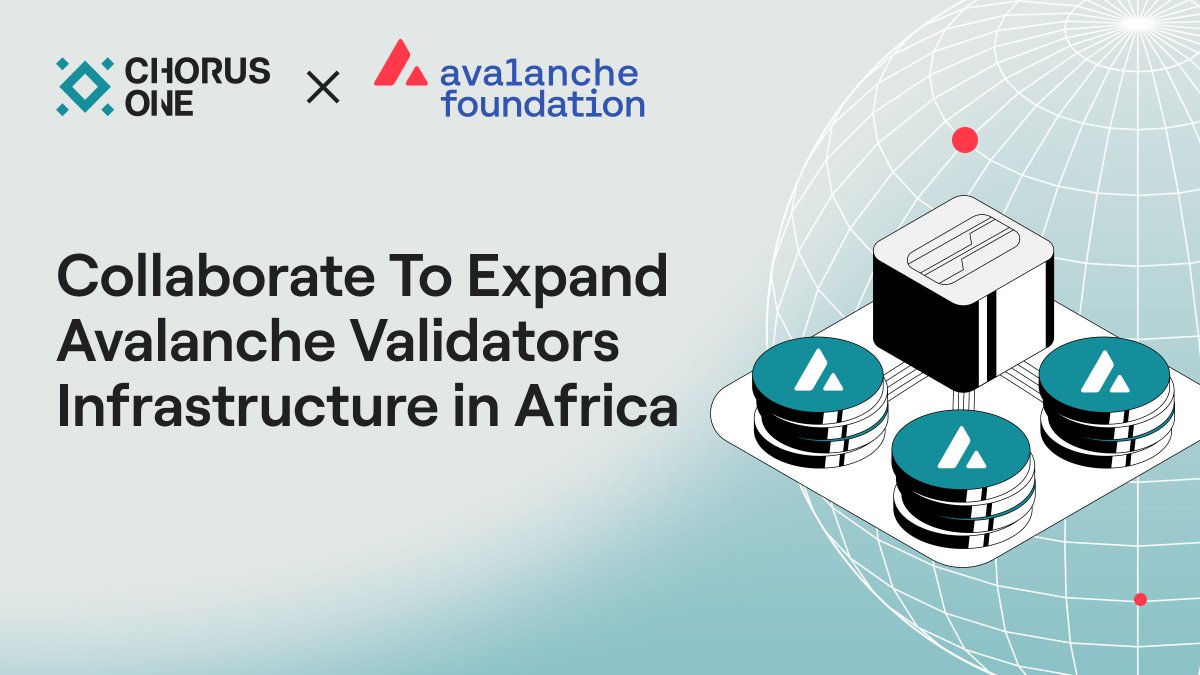 Chorus One x Avalanche Foundation - A milestone for decentralization!

We’re collaborating with <a href="/avax/">Avalanche🔺</a> to further expand validator infrastructure in Africa, operated by Chorus One. 🤝
