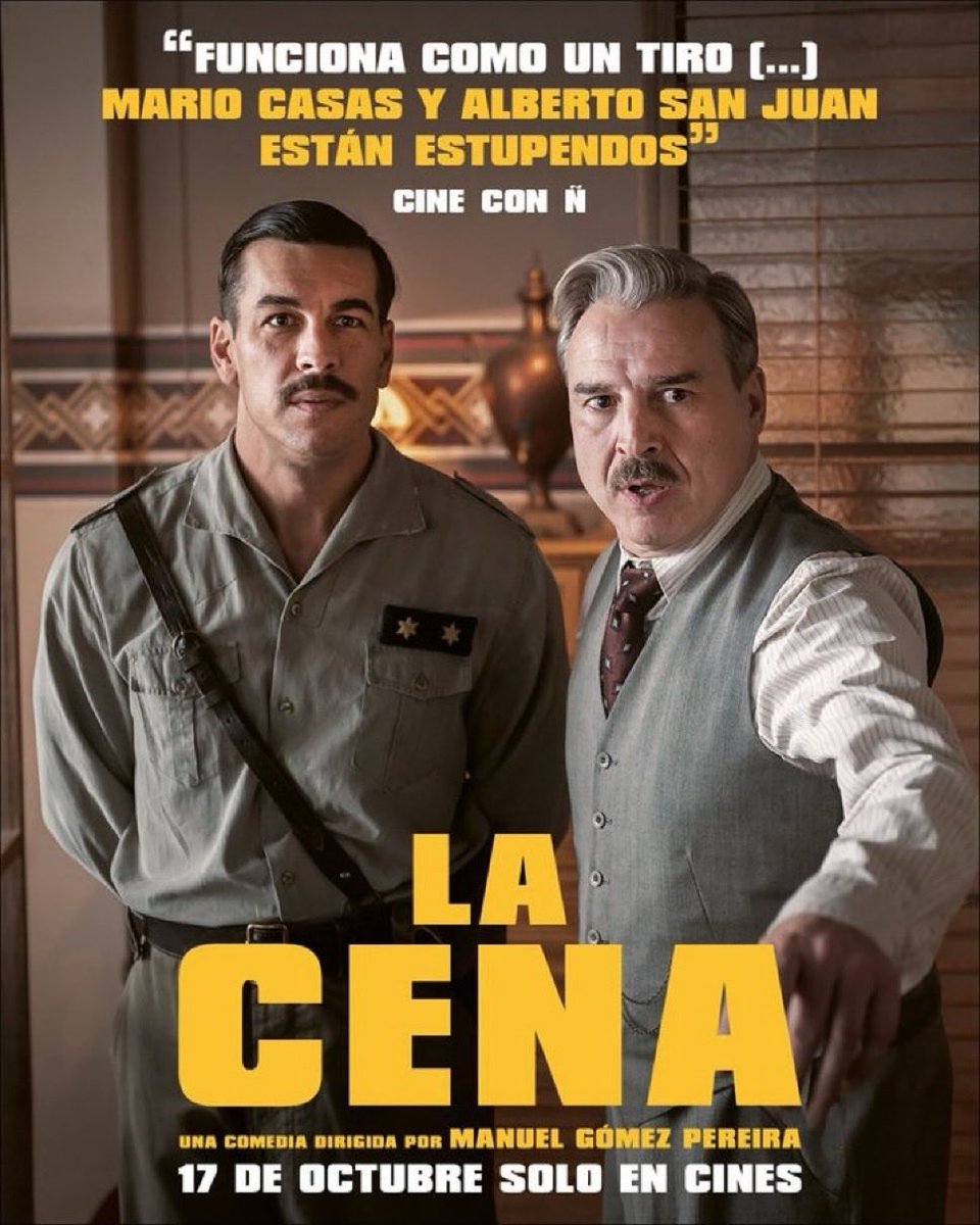 Mañana estrenamos la divertidísima nueva comedia de Manuel Gómez Pereira “La cena”, (protagonizada por Mario Casas y Alberto San Juan entre otros) y el domingo 26, tras el pase de las 20:00h, contaremos con Manuel para coloquio. Entradas: tinyurl.com/ye4etpdm