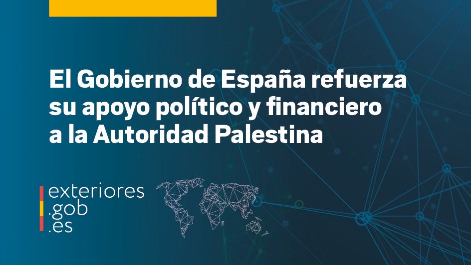 El Gobierno de España refuerza su apoyo político y financiero a la Autoridad Palestina con una contribución de dos millones de euros.

🔗
exteriores.gob.es/es/Comunicacio…