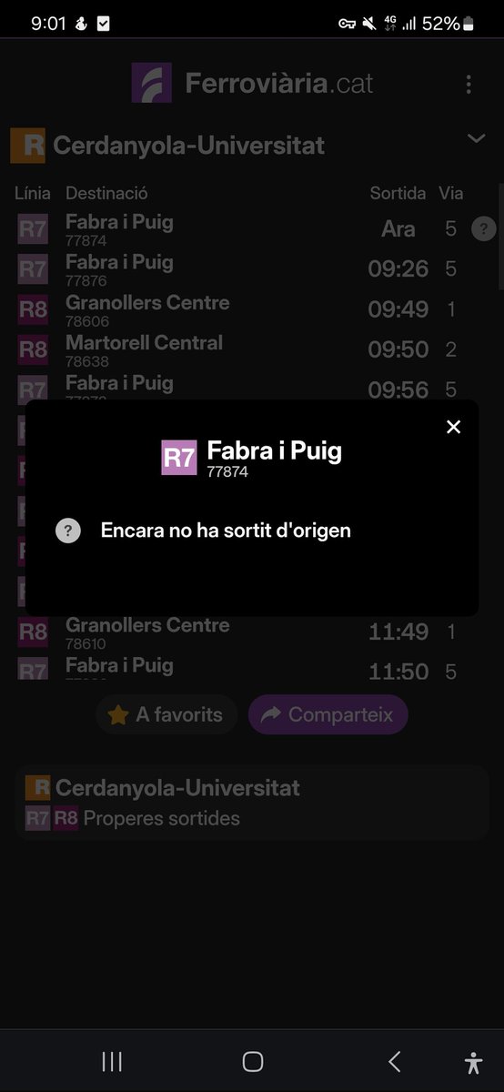 Actualització: faig tard a la meva reunió pel mal funcionament de l'R7 amb el Secretari de Mobilitat perquè el meu R7 no apareix.

Espero que ho entenguis <a href="/manelnadal63/">Manel Nadal Farreras</a> 🥰
