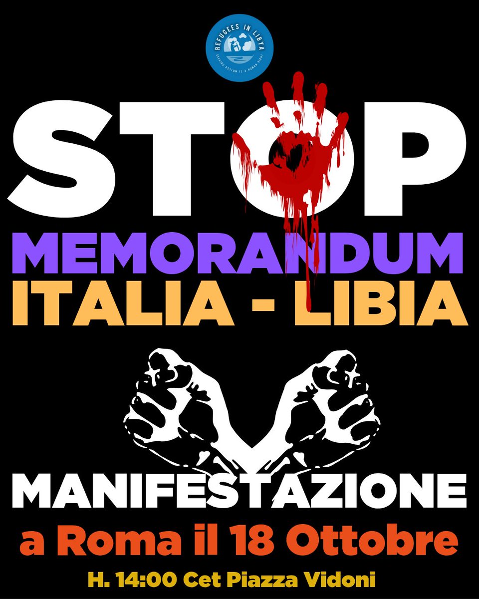 Il governo ha tempo fino al 2 novembre per fermare il Memorandum Italia - #Libia e la collaborazione con le criminali milizie libiche, e ridiscutere politiche migratorie che provocano sofferenza e morte.

Leggi da <a href="/_Migrantes/">Fondazione Migrantes</a> il comunicato e partecipa 👇🏾

migrantesonline.it/2025/10/15/tav…