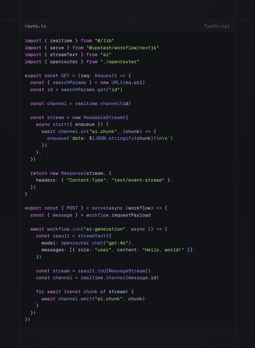 joshtriedcoding's tweet image. AI SDK v5
the cleanest way to add durable streams has been achieved internally