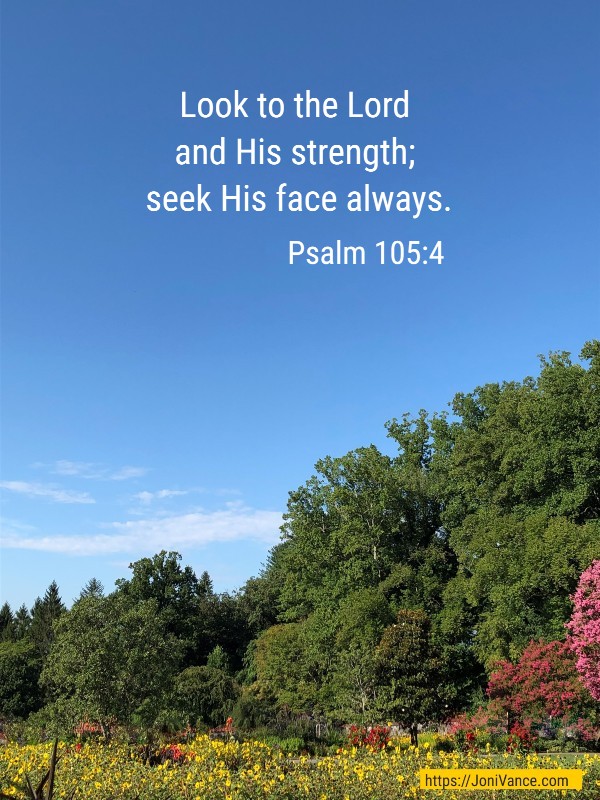 Thankful that God hears, answers, and gives strength for every circumstance. What verse helps and strengthens you? JoniVance.com