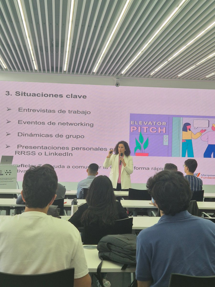 Ayer 15 de octubre en Agenda TalentUPM.

Paula Rojas de HUMAN AGE imparte para UPM la formación necesaria para hacer una presentación con fuerza en 60 segundos.
 ETSI Caminos, Canales y Puertos de nuestra Universidad.

#upmpleo
#somosupm
#humanaage
#empleabilidad
#talentupm