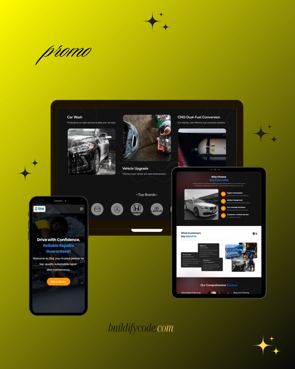 buildifycode's tweet image. We build premium, results-driven websites that help serious businesses stand out, sell more, and scale faster.
Work smart. Choose quality. Choose BuildifyCode.
#qualityovercheap #premiumwebdesign #Business #digitalagency #propelbusiness