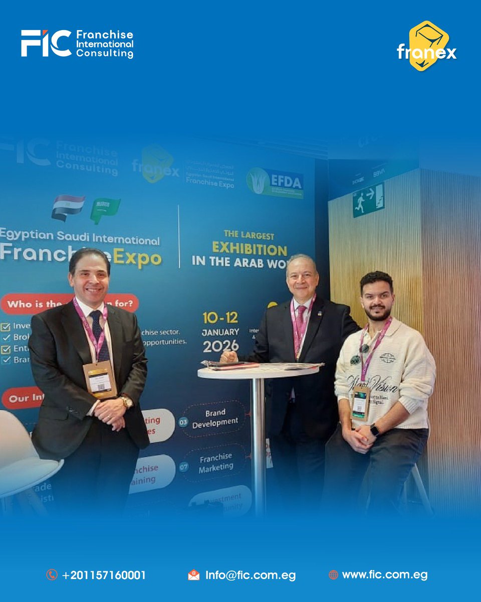 من قلب مدريد أسبانيا 🇪🇸
مشاركة فرنشايز إنترناشونال بقيادة د. حاتم زكي في #fissummit يوم 15 أكتوبر.

اليوم الأول كان مليان لقاءات وعلاقات جديدة وفرص توسع عالمية👌🏼
وسعدنا بزيارة الأستاذ بندر، مالك براند مدور.😍

#فرنشايز_انترناشونال #مدريد #معرض_الفرنشايز
