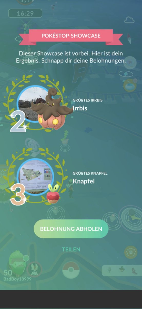 Dann lasst die Spiele beginnen🤪Heute morgen gleich ✨️gehabt 
Hier im Urlaub nur 2 showcases gefunden 😓
#PokemonGO