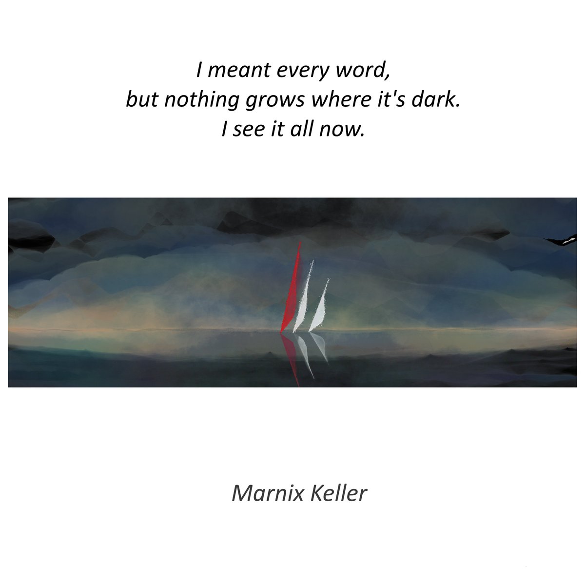 MarnixKeller's tweet image. I meant every word,
but nothing grows where it's dark.
I see it all now.
But truth spoken in darkness doesn’t bloom. I see it all now. I see silence, I see shadows, I see distance, I see grey. You don't see me. You don't hear me. You barely know me.
A #haiku with my #p5js…