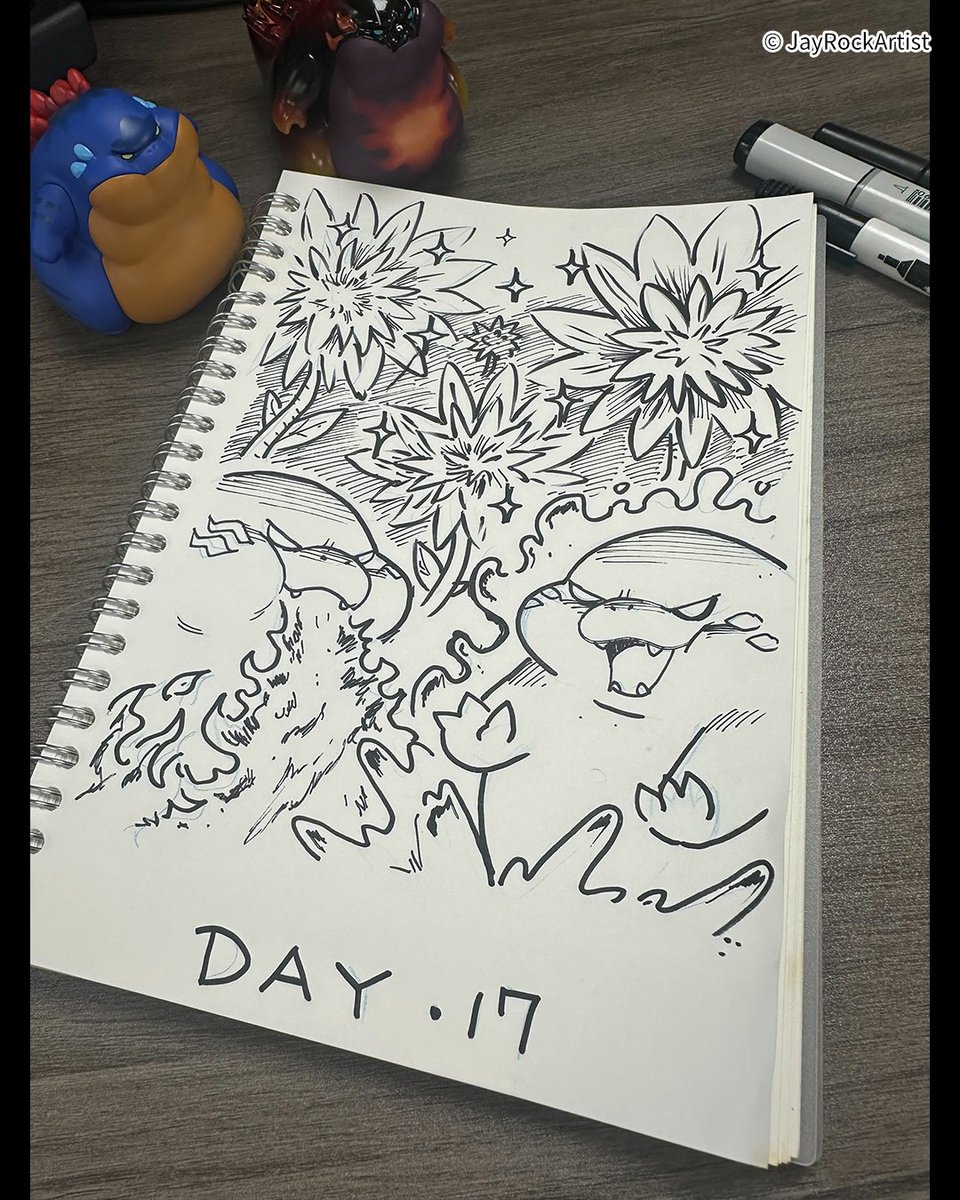 jayrockartist's tweet photo. #Inktober #ORNATE #Inktober2025 #InktoberChubbyMonsters

Day 17｜

湯心重構後幻化出絢爛的湯靈花海，火旺與金水穿梭其中，調和火與水的平衡，讓湯靈綻放最華麗的層次。

A sea of fragrant Soup Spirits bloomed. Huowang and Jinshui balanced fire and water, creating ornate flavors. https://t.co/pUNfgwFoCh