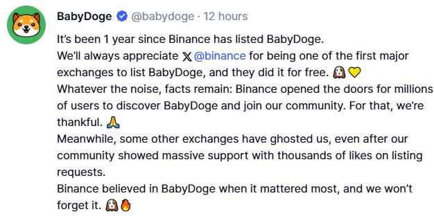 #BabyDoge #BabyDogeCoin #BabyDogeArmy

BabyDogeArmy, repost and react with emoji on CMC community 👶🐶
⬇️⬇️⬇️⬇️⬇️⬇️

coinmarketcap.com/community/post…