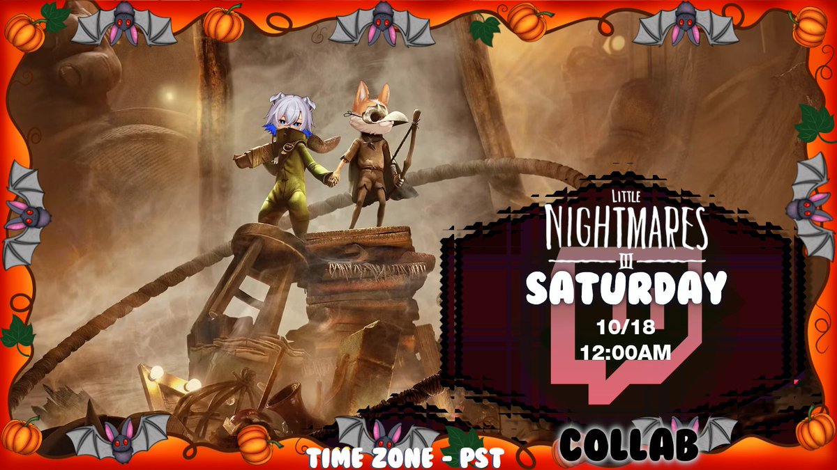 CaneIko's tweet photo. FRIEND WEEK OF SPOOKS!
COLLABS:
10/18-#LittleNightmares3 w/@PuptatoPlays
10/19-#BloodTypers w/@S_R_Studios @IkoManager @NobunagaPrinny
IKO STREAMS:
https://t.co/52rYKReIBq
https://t.co/J9PvftMohn
MERCH:
https://t.co/PC0BzGQulw
TAGS:
#PawSquad-FANS
#IKOTIME-LIVE
#PawPrints-ART https://t.co/S2ZIMiaE0h
