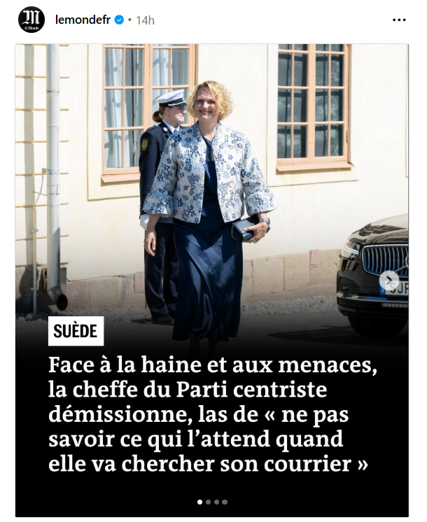 capelson's tweet image. Sverige 🇸🇪
Anna-Karin Hatt, ledare för Centerpartiet, avgår efter månader av hat och hot.
Hon beskriver rädslan: "Att inte veta vad som väntar när jag hämtar posten."
Det politiska klimatet hårdnar – särskilt mot kvinnor.
#Sverige #politik #AnnaKarinHatt