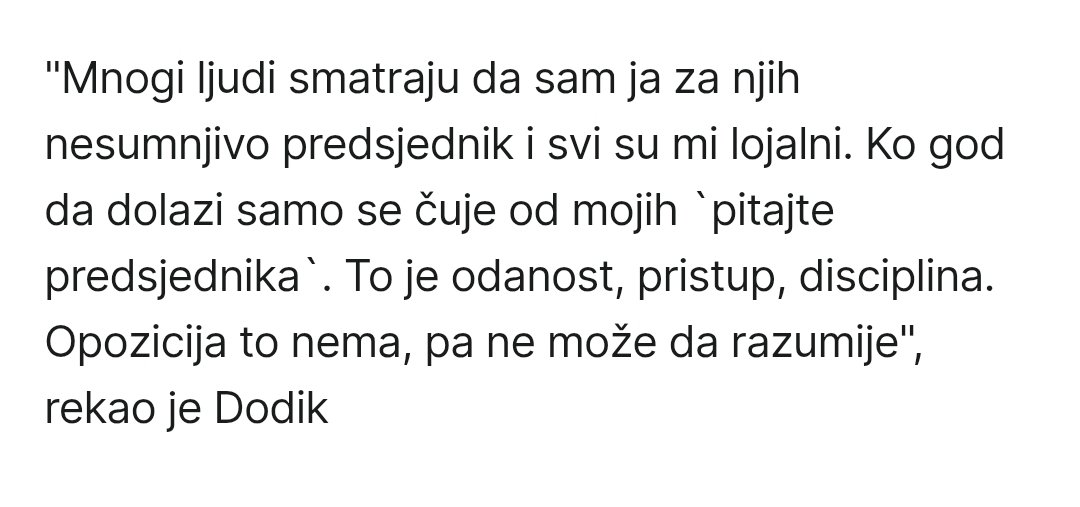 Предсједник име, а Додик презиме

Још кад је његова политичка снага била у јеку, неки људи уочили су како је именица предсједник срасла уз Милорада Додика. "Предсједниче", омакло би се и федералним политичарима на састанцима са Додиком.

Данас, када је пристао да га са функције