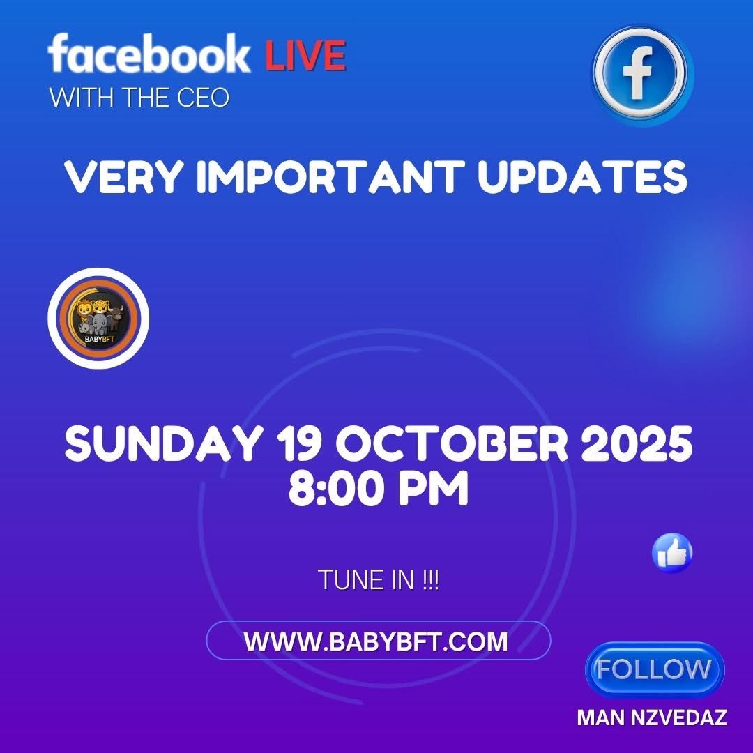 THIS IS VERY IMPORTANT UPADATE AS WE ARE POLISHED UP AND READY TO GROW 

While some focus on short-term numbers, we’re focused on the long-term mission, building real value, use cases, and a global movement around Baby BFT.

WE DONE :assembling our building and marketing teams to