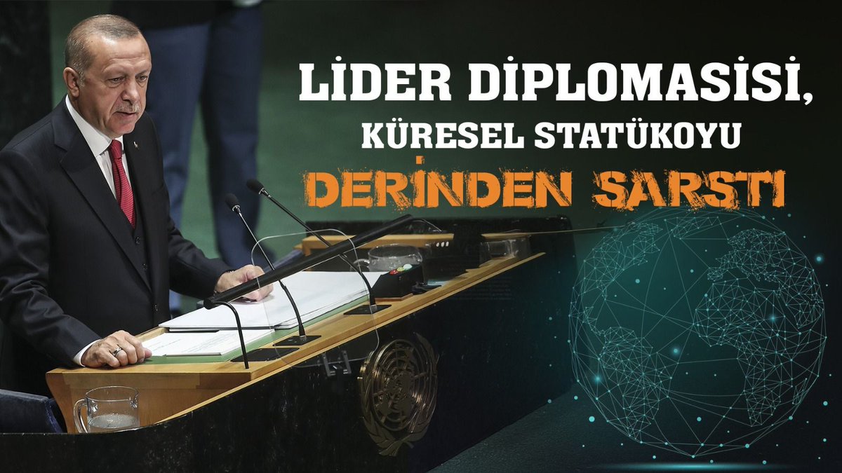 Cumhurbaşkanımız Erdoğan’ın Lider diplomasisi, Türkiye’yi sadece bölgesinde değil dünyada temel aktörlerden biri haline getirdi.

Cumhurbaşkanı Erdoğan liderliğinde yürütülen çok yönlü ve çok boyutlu diplomatik strateji, küresel statükoyu derinden sarstı.