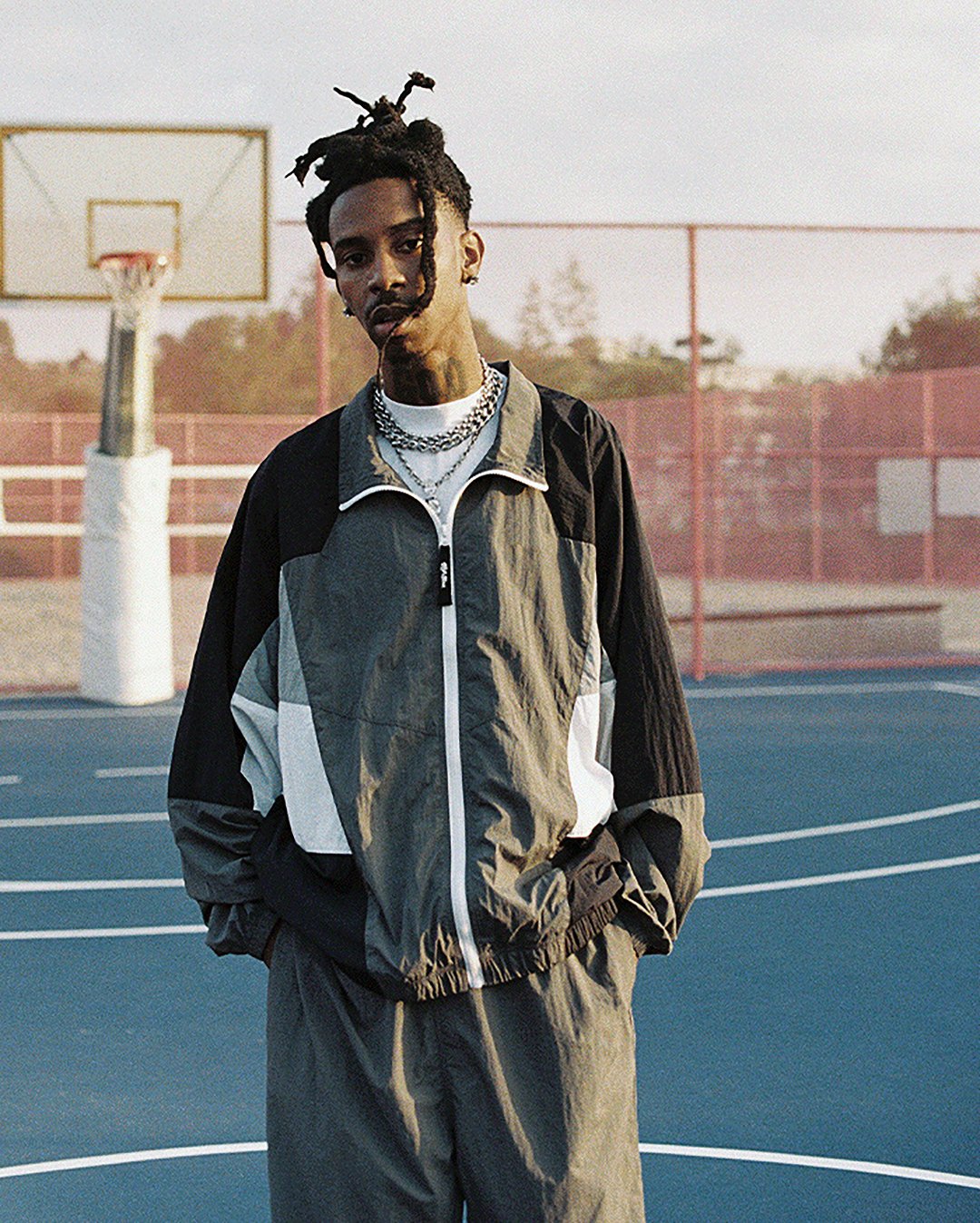 g'morning nylon logo anorak setup シャカシャカ g'morning nylon logo anorak setup シャカシャカ g'morning