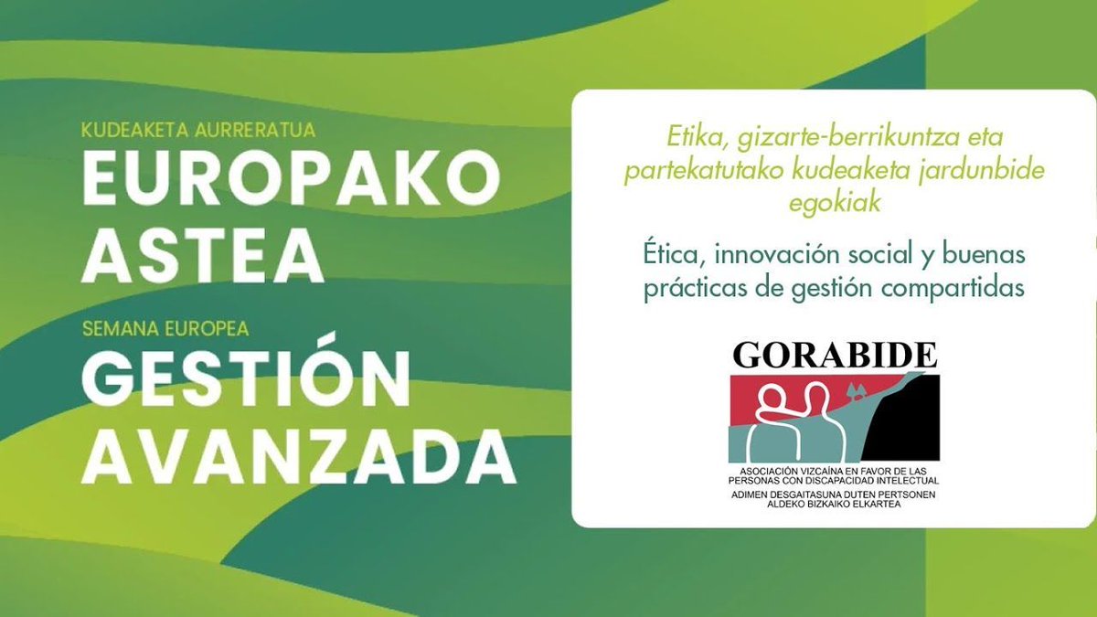 🗣️ ‘Etika, gizarte-berrikuntza eta partekatutako kudeaketa jardunbide egokiak’ jardunaldia.
🗣️ Jornada ‘Ética, innovación social y buenas prácticas de gestión compartidas’.
▶️ En directo | Zuzenean: labur.eus/gorabide-euska…
#SemanaEuropea25
#EuropakoAstea
@Euskalit