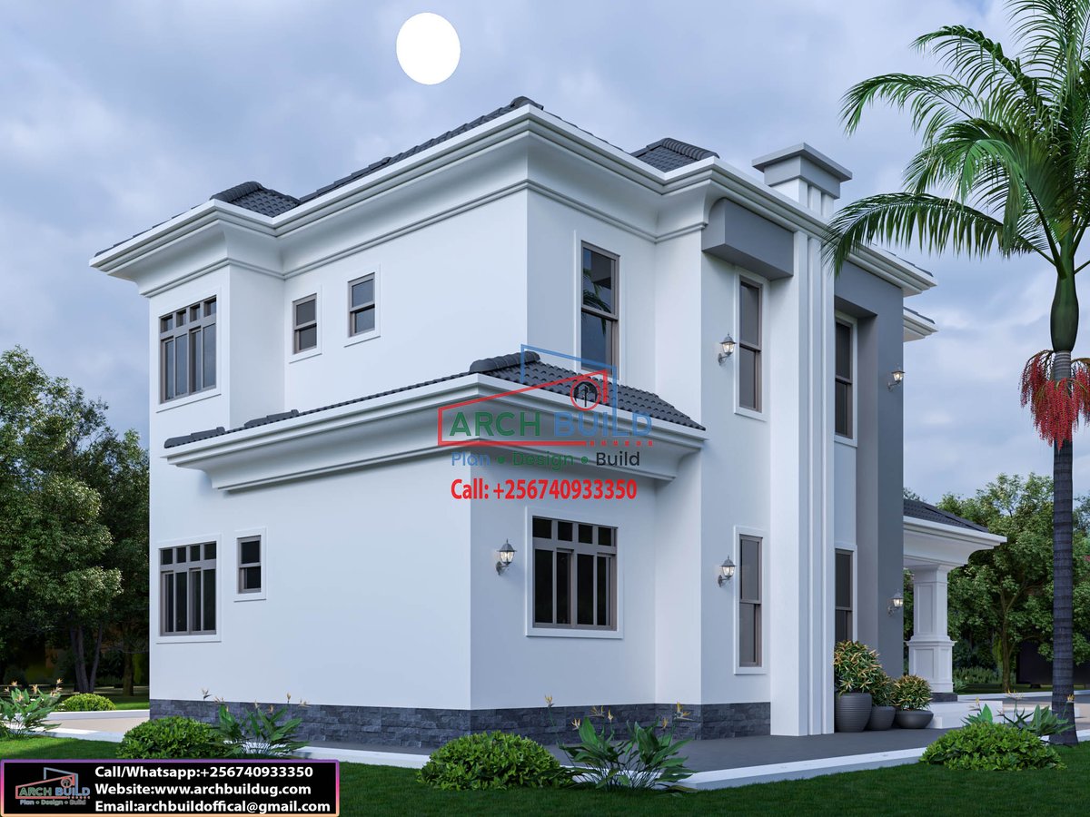 4–Bedroom modern home designed to fit on a plot of 50*100 ft    
GROUND FLOOR    
• Sitting room    
• Outdoor lounge    
• Indoor dining    
• Outdoor dining    
• Open kitchen    
• Breakfast dining    
• Pantry    
• Laundry    
• Kitchen veranda    
• Visitors’