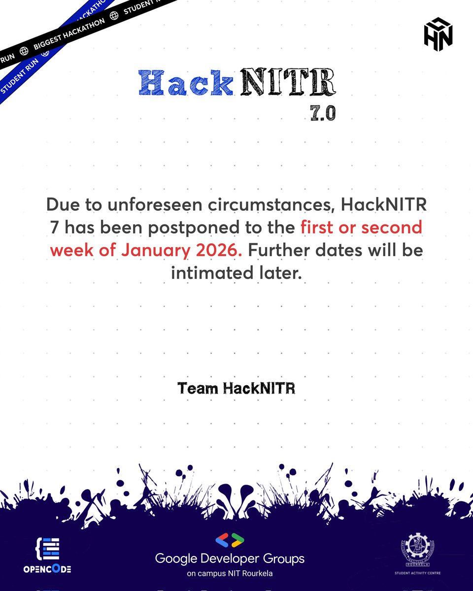 HackNITR Hackathon tweet media