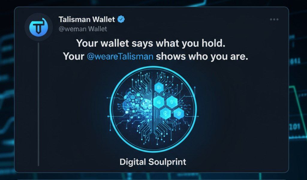 Your wallet says what you hold.
Your <a href="/wearetalisman/">Talisman</a> shows who you are.
It fuses AI and Web3 identity, turning your reputation, art &amp; interactions into verifiable digital soulprints.
A step toward authentic, human driven onchain identity.

$SEEK #Talisman <a href="/Chain_GPT/">ChainGPT</a> 

<a href="/bluwhaleai/">Bluwhale</a>