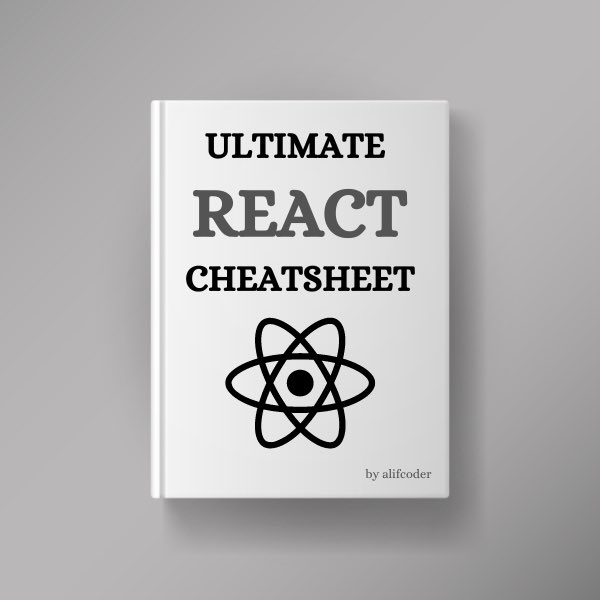 AkhyTanin42472's tweet image. React is difficult to learn, but not anymore!
Introducing "The Ultimate React Cheatsheet" ebook(worth $23)
But 24 hrs it’s 100% FREE
You will get:
• Save 100+ hours on research
To get it,
• Like
• Reply "React"
• Follow me
(so that I can DM)
