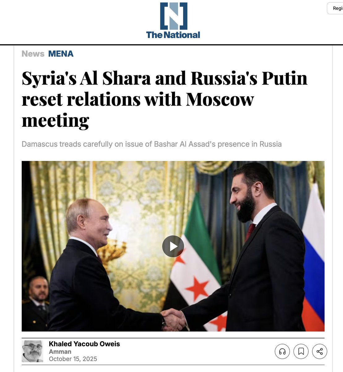 تلاش‌ جولانی برای نزدیکی به #پوتین ممکن است  خطایی مرگبار از آب درآید. در زمانی که بحران در روابط آمریکا و روسیه شدت یافته، نزدیکی بیشتر به مسکو می‌تواند محاسبات راهبردی آمریکا را در قبال دمشق تغییر دهد و فشار بر #روژاوا برای مصالحه با دمشق را کاهش دهد. در کمترین حالت، امتیاز دهی